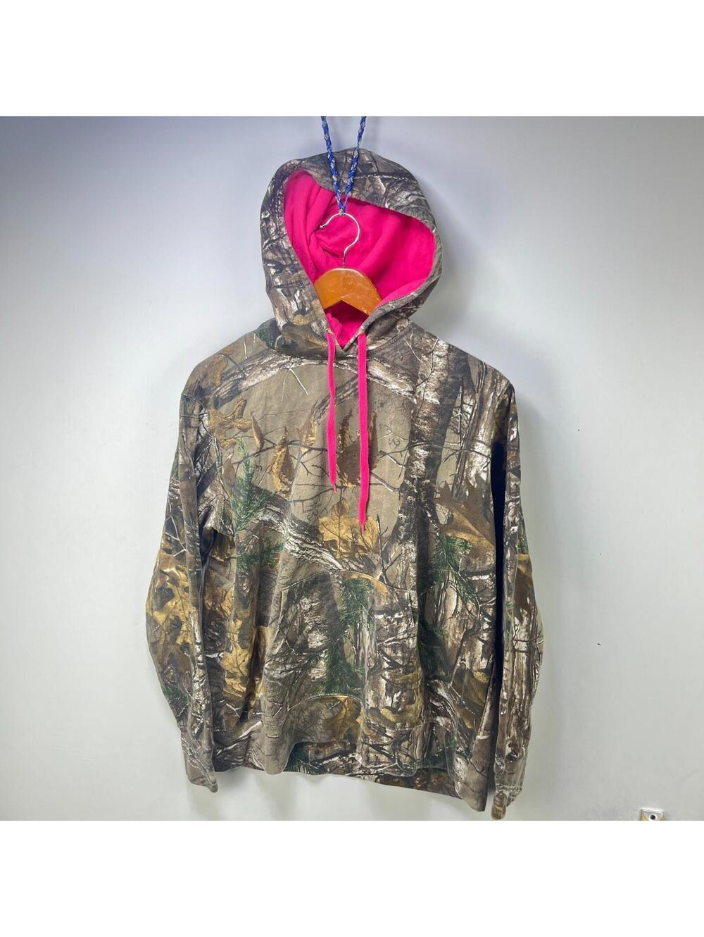 Vintage Real Tree Camo Hoodie Youth MEdium